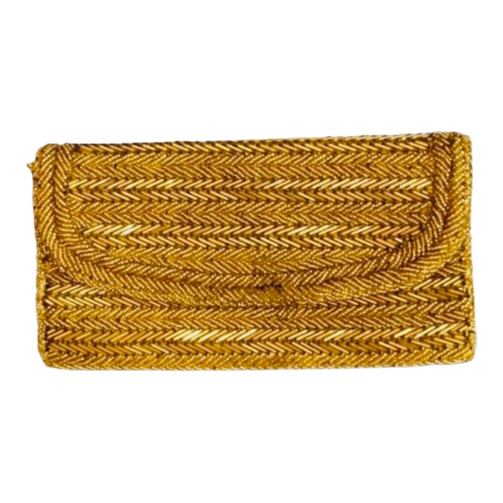 Vintage Gold Beaded 1940’s Clutch Bag